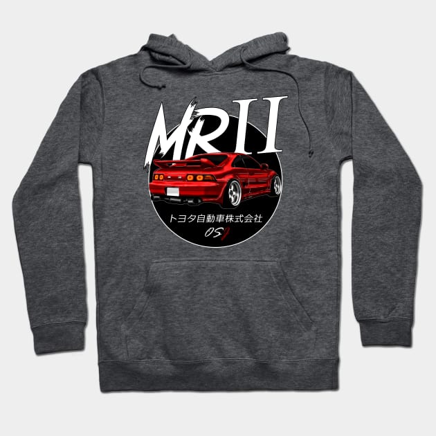 JDM MR2 Red Black Sun Edition Hoodie by OSJ Store